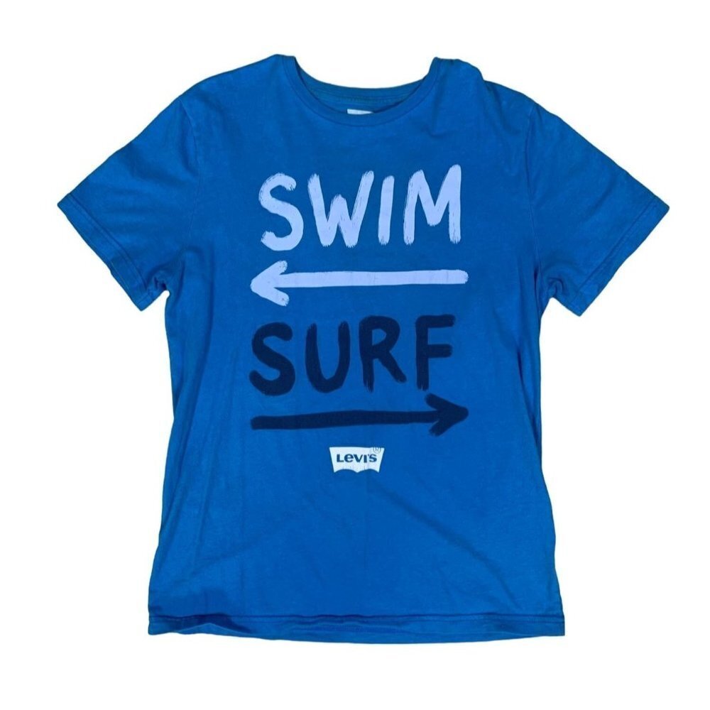 Levi's Swim Surf Blue T-Shirt Mens Medium